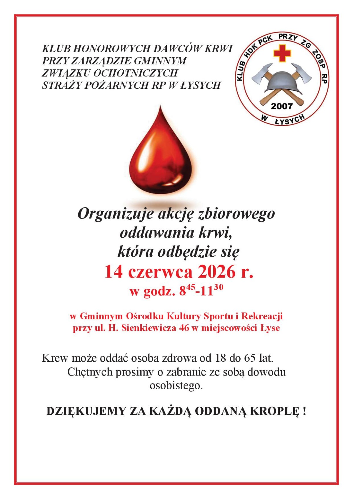 Akcja zbiorowego oddawania krwi