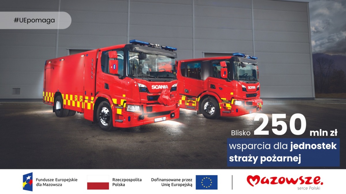 OSP Łyse z nowym wozem strażackim dzięki wsparciu UE