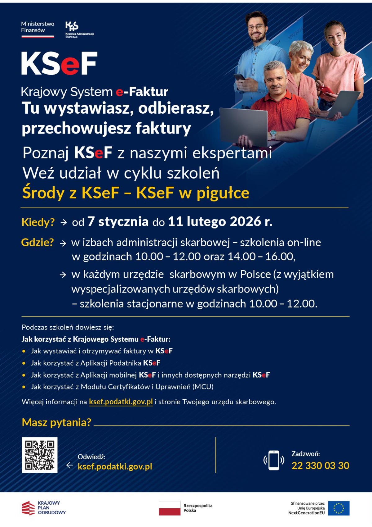 Naczelnik Urzędu Skarbowego w Ostrołęce zaprasza na cykl szkoleń „Środy z KSeF