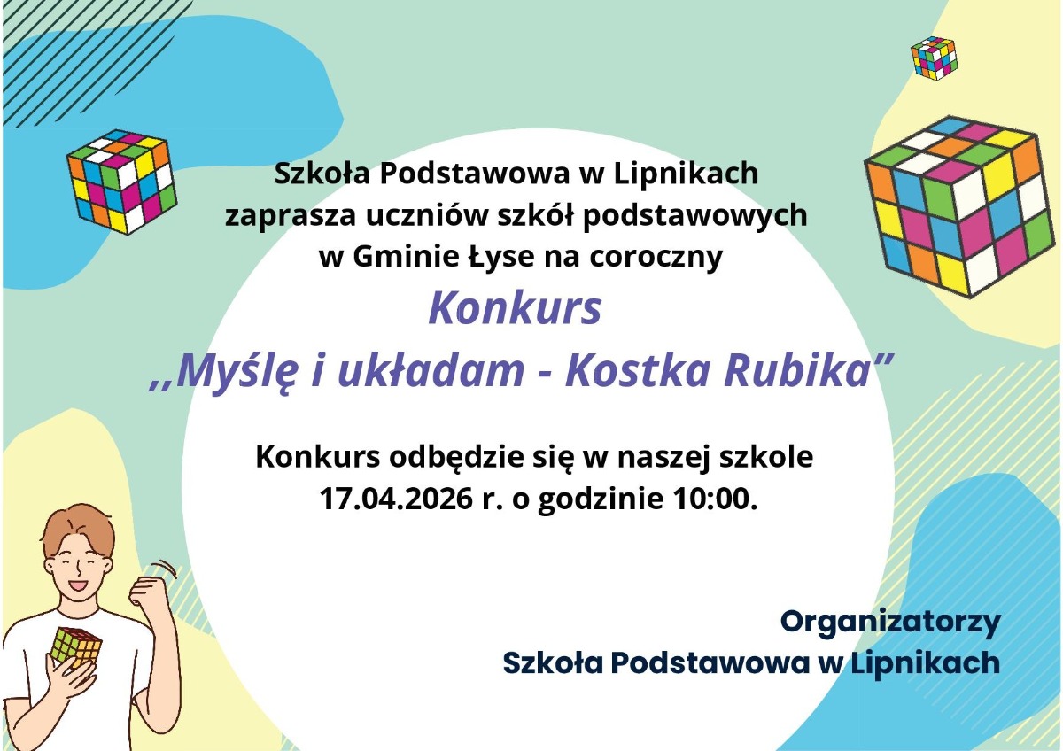 KONKURS  „MYŚLĘ I UKŁADAM – KOSTKA RUBIKA” 2025/2026r.