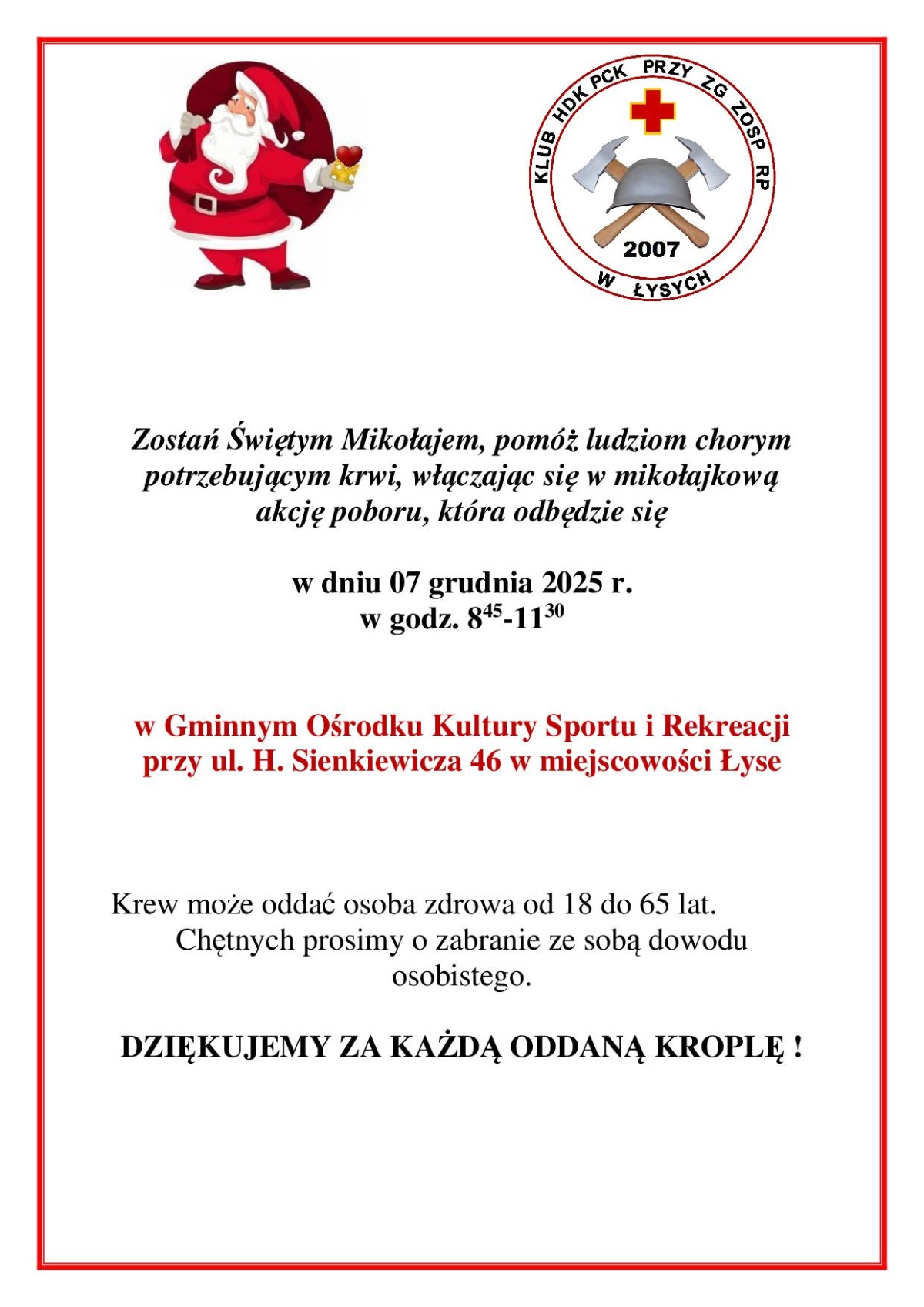 Akcja zbiorowego oddawania krwi