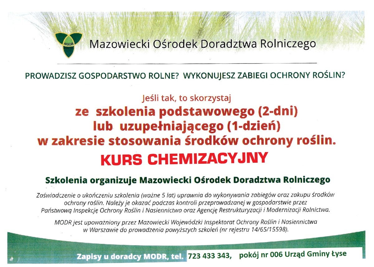 KURS CHEMIZACYJNY