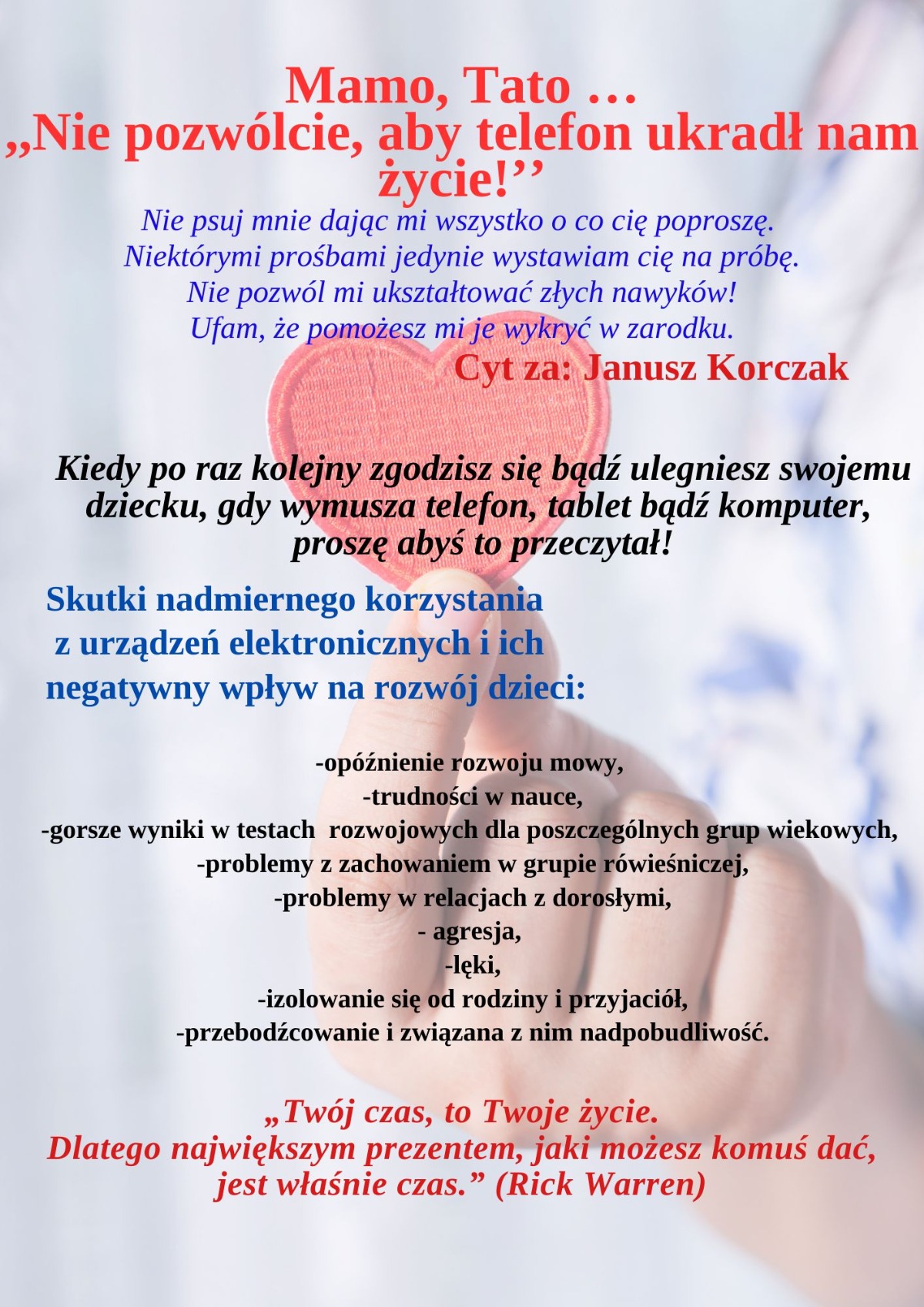 Czas jest największym prezentem, który możemy dać drugiej osobie – kilka słów o kampanii społecznej w Szkole Podstawowej w Lipnikach