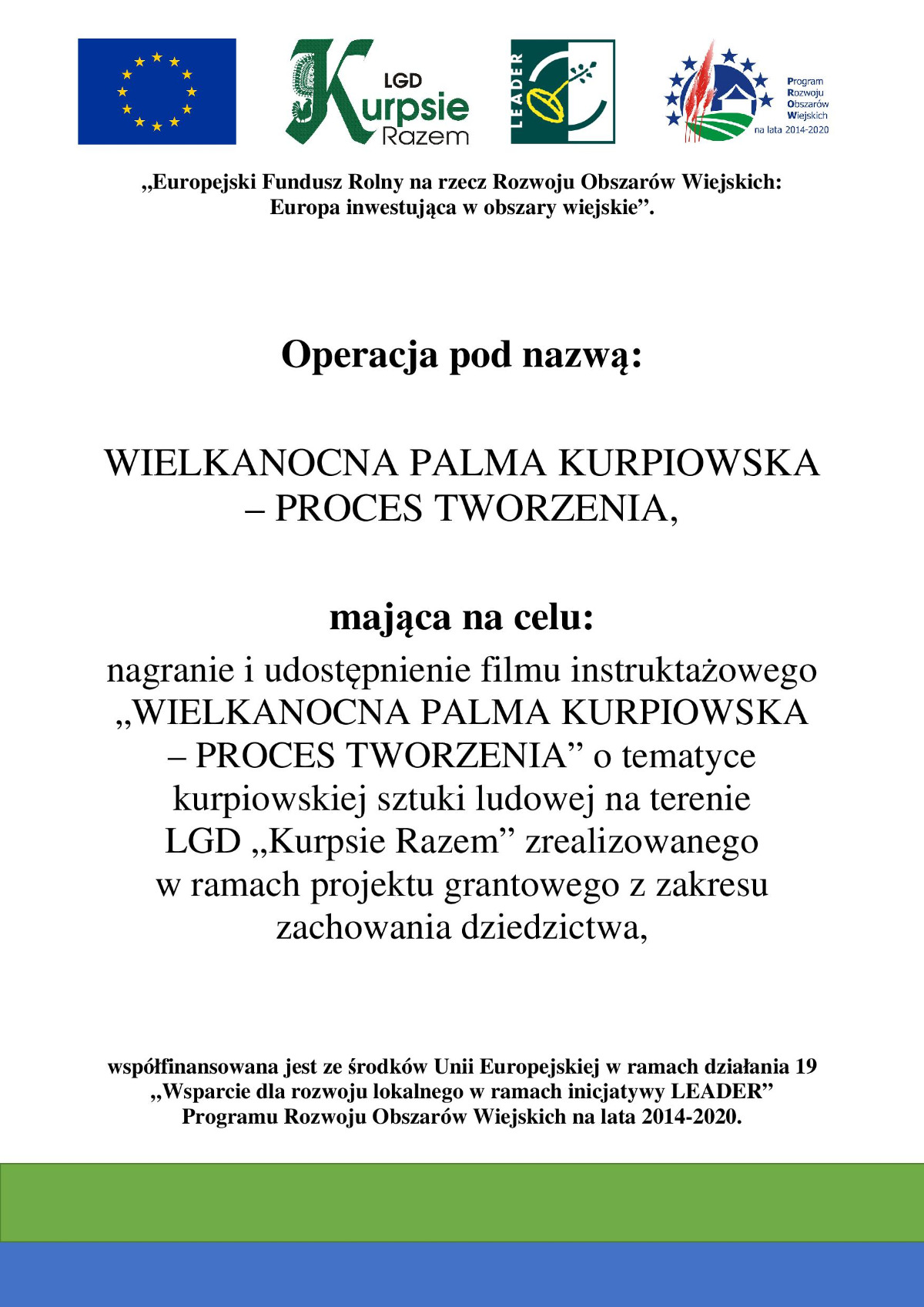 WIELKANOCNA PALMA KURPIOWSKA - PROCES TWORZENIA WIELKANOCNA PALMA KURPIOWSKA - PROCES TWORZENIA