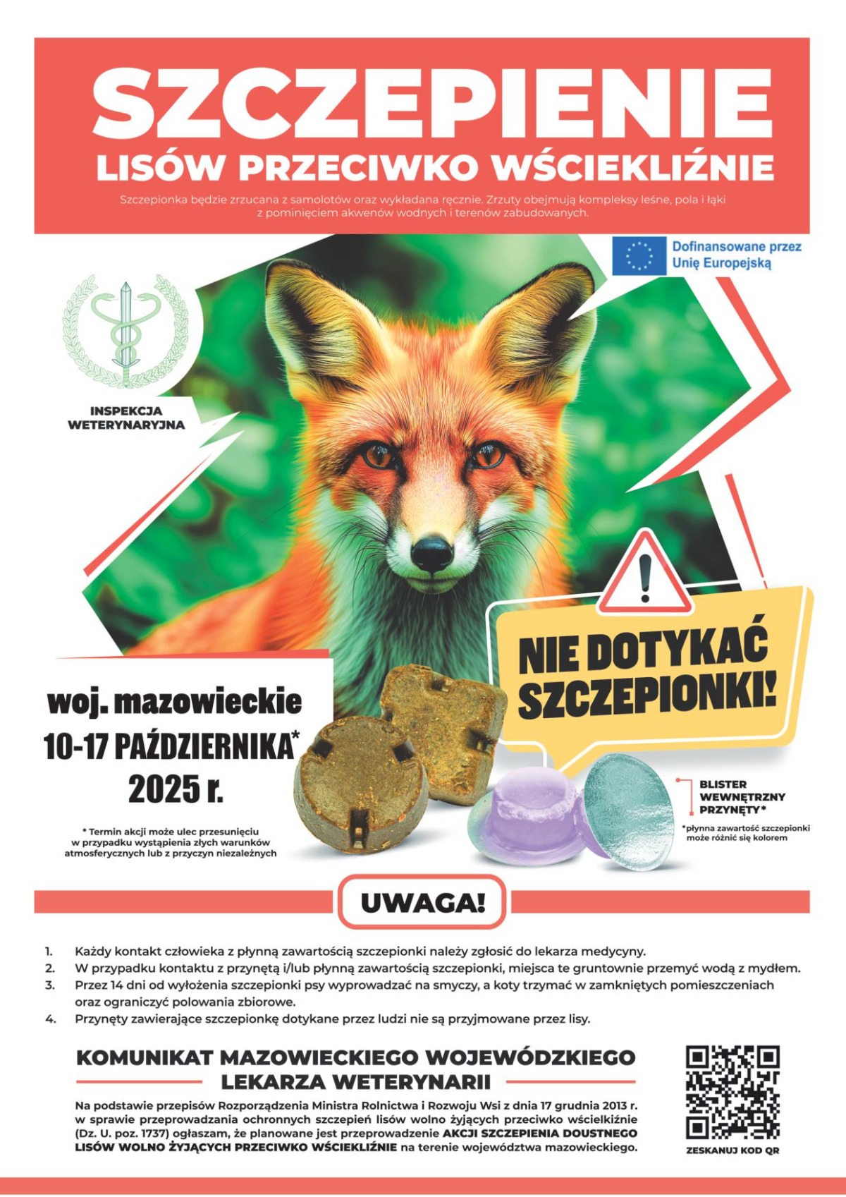 Akcja doustnego szczepienia lisów wolno żyjących przeciwko wściekliźnie