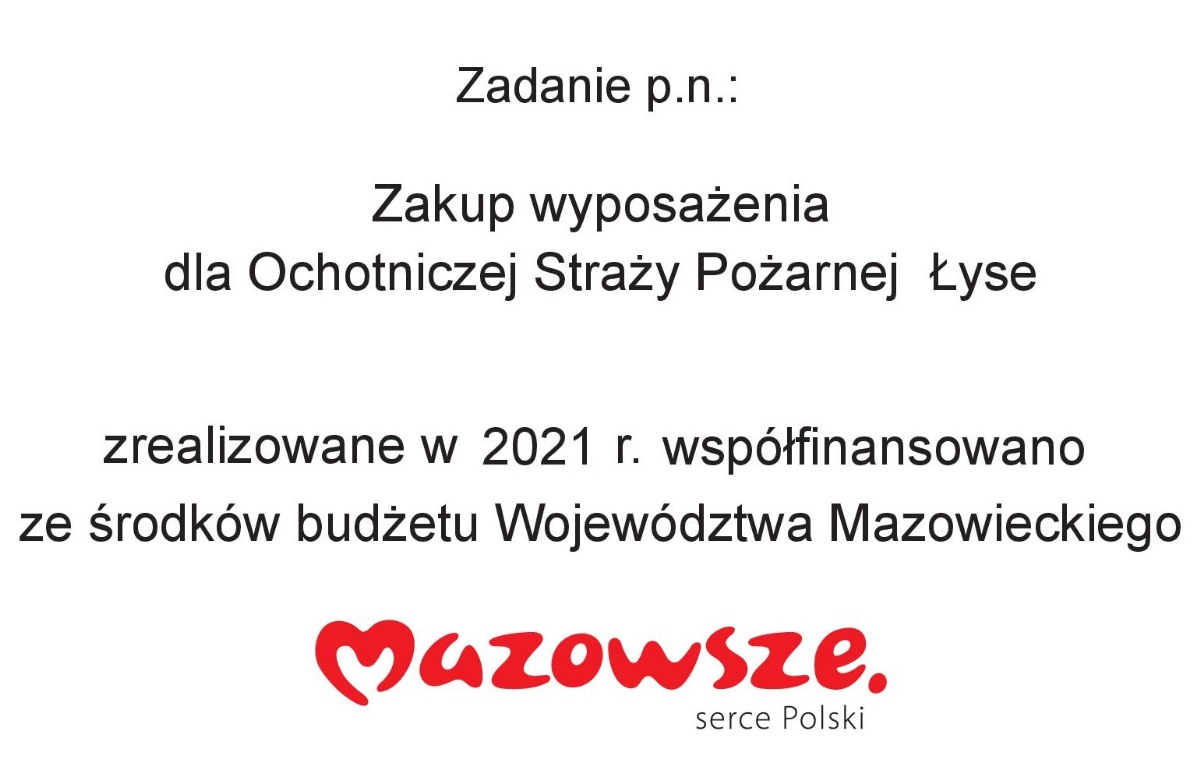 Zakup wyposażenia dla OPS Łyse