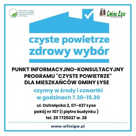 Powiększ obraz: Punkt konsultacyjny Programu „Czyste Powietrze”